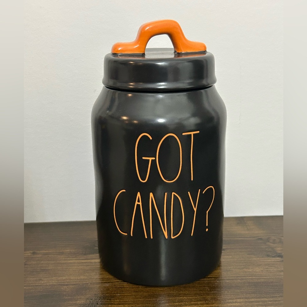 Rae Dunn Got Candy Jar with Orange Handle